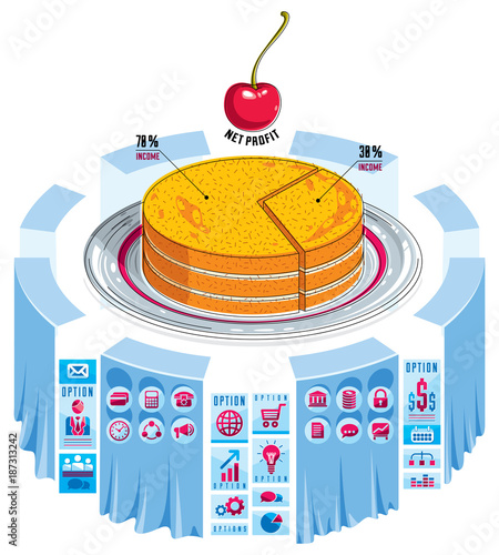 Infographics template, piec...