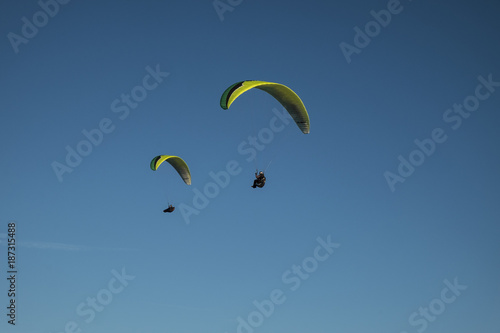 Hang gliding from the Malvern Hills, Worcestershire UK