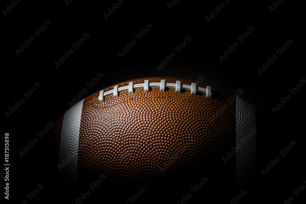 American football on dark background. Super bowl