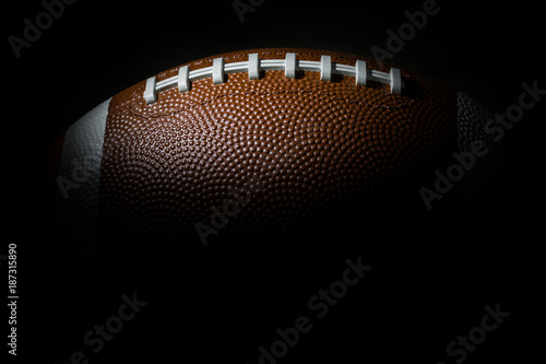 American football on dark background. Super bowl