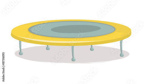Cartoon trampoline vector illustration.