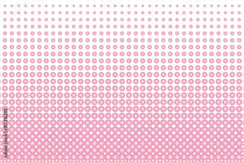 Pink pearl Halftone background. Digital gradient. Dotted pattern with circles, dots, point large scale.