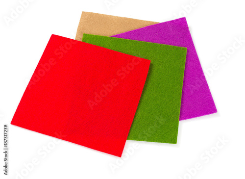 different colors of felt