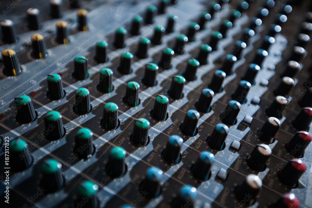 Fototapeta premium Sound remote. Recording Studio.
