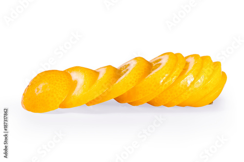 Kumquat slices side view is...