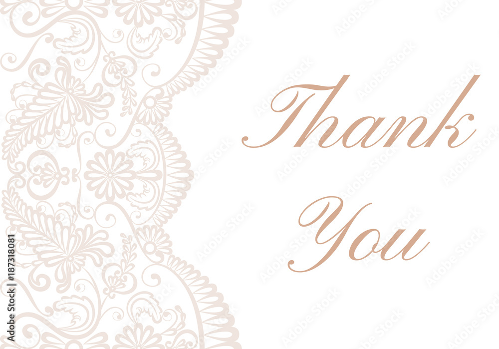 Thank you lace card Thank you lace card