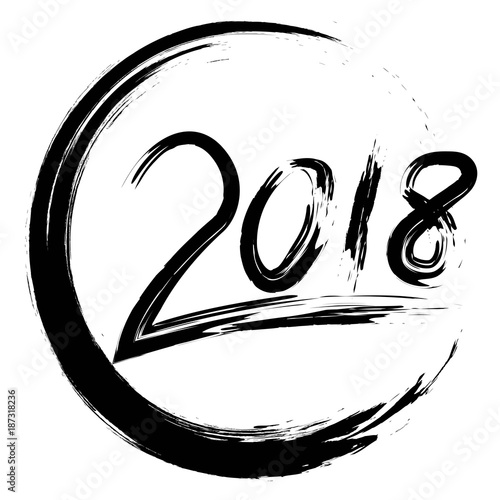 2018 circle piant brush background photo