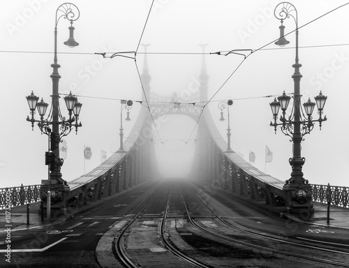Photography Foggy Liberty Bridge - Budapest