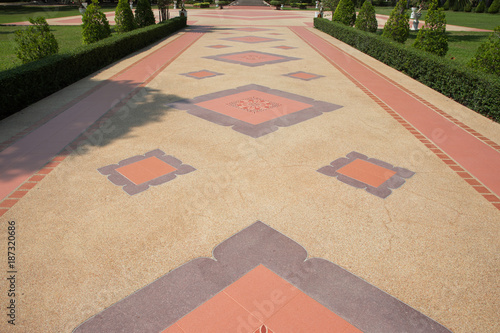 Obraz na płótnie brown tile floor pattern w salonie
