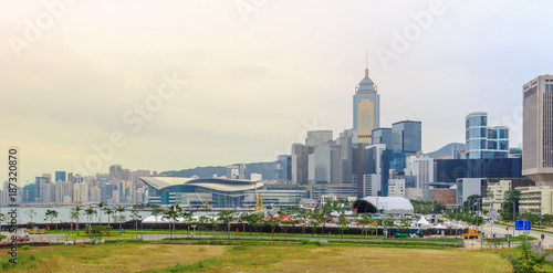 Photography Hong Kong skyline cityscape at dusk