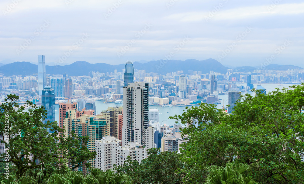 Hong Kong city view from Victoria Peak