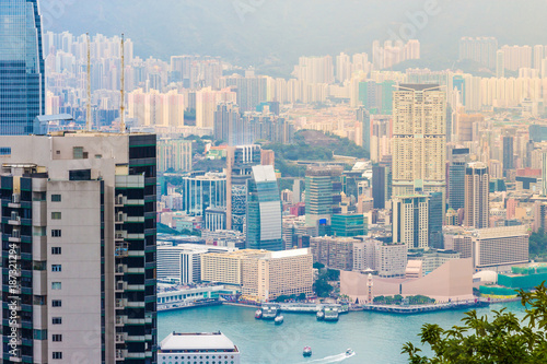 Photography Hong Kong city view from Victoria Peak