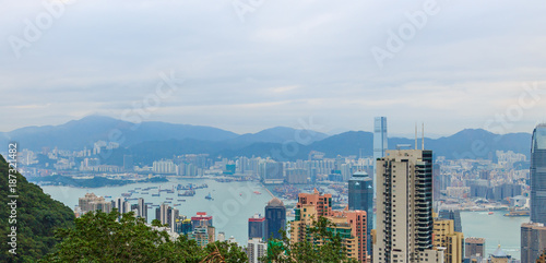 Photography Hong Kong city view from Victoria Peak
