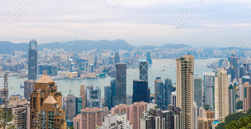 Photography Hong Kong city view from Victoria Peak