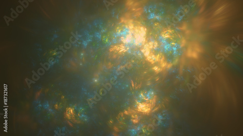 Fototapeta Naklejka Na Ścianę i Meble -  Sky glowing reflection abstract background