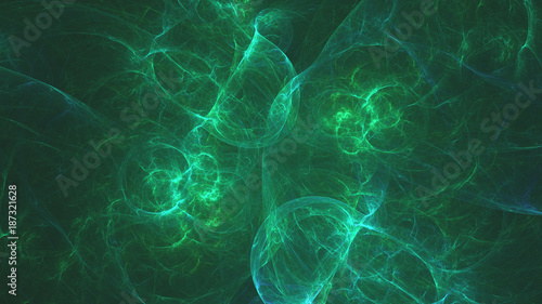 Emerald electric storm clouds abstract background