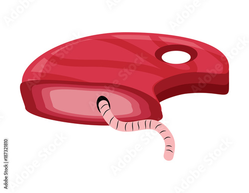 meat with worm icon