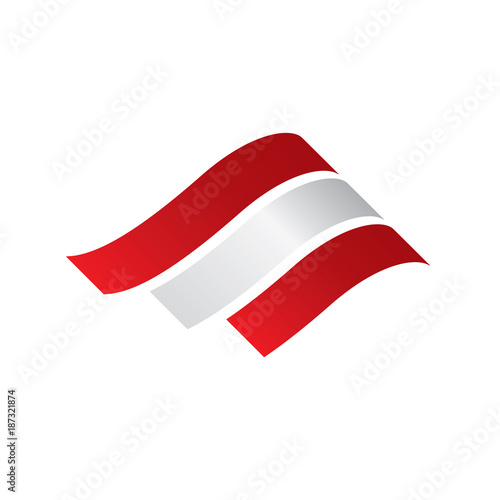 Austria flag, vector illustration