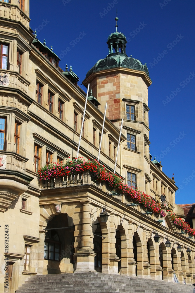 Rathaus in Rothenburg, Bayern, Deutschland