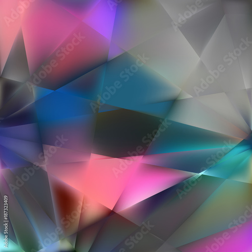 Abstract geometric background. Triangles. Shine. Polygons. Color.