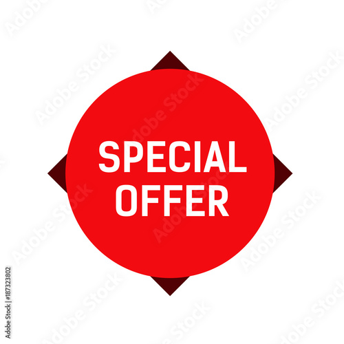 Special Offer Lettering on Red Circle