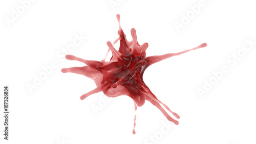 splash of reddish juice