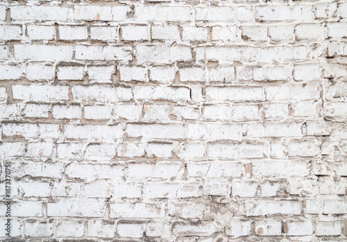 White painted brick wall in high resolution