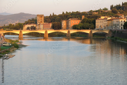 Ponte Vecchio sunset Florence Italy