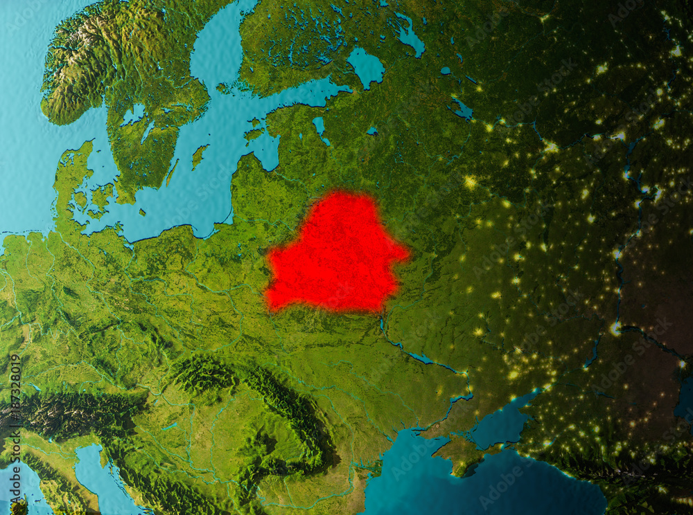Orbit view of Belarus Orbit view of Belarus