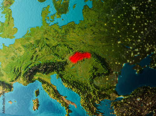 Orbit view of Slovakia