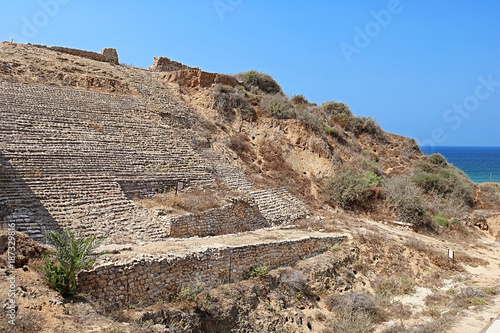 Canaanite city gate at Ashkelon  Israel  Middle East