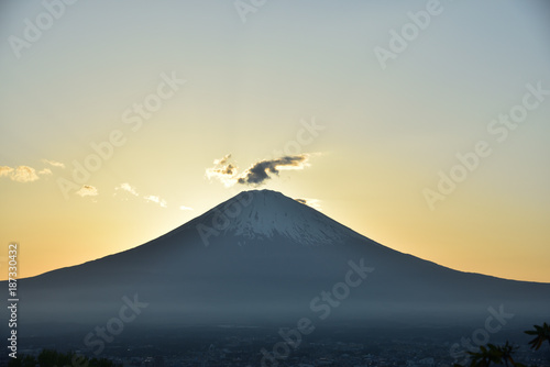 Mount Fuji in evening