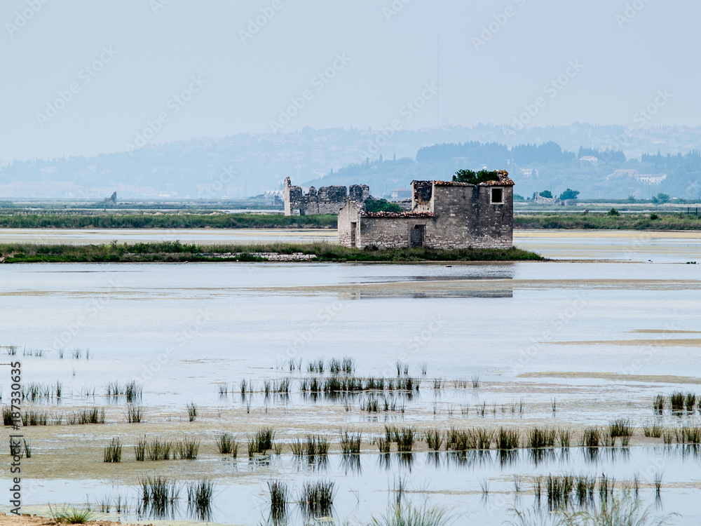 salt pans of Sicciole,Slovenia,Europe