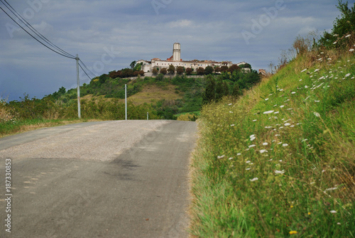 French countryside and hilltop town