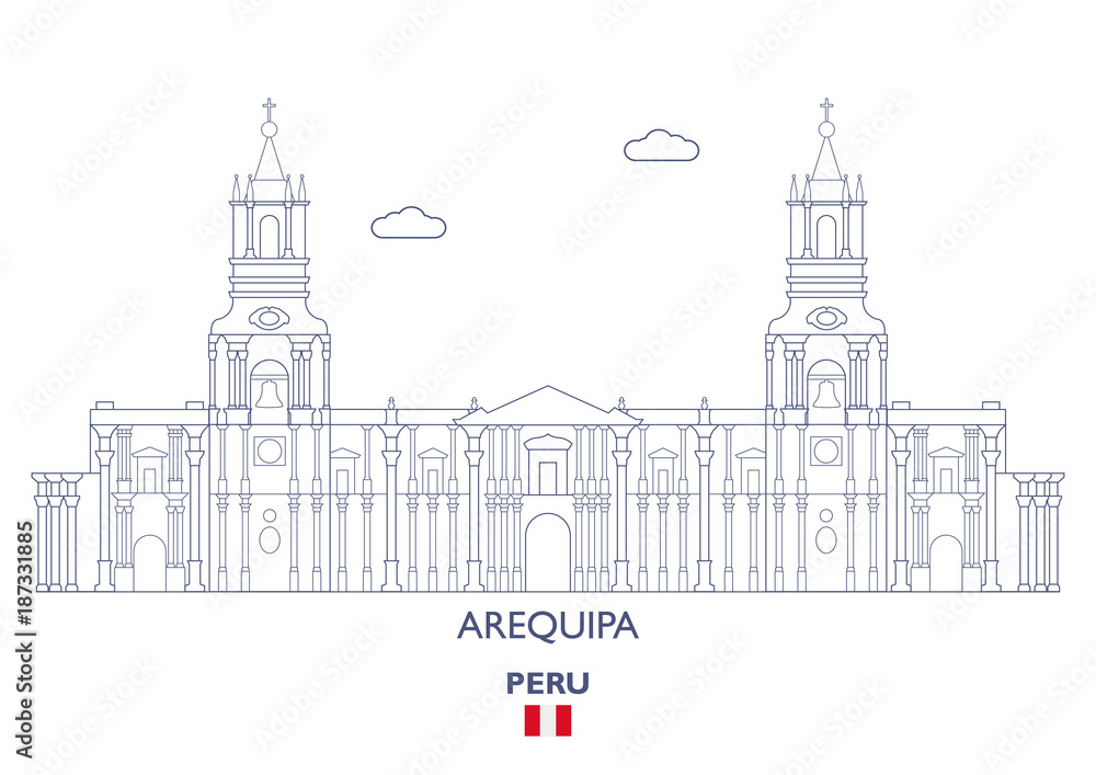 Arequipa Linear City Skyline, Peru