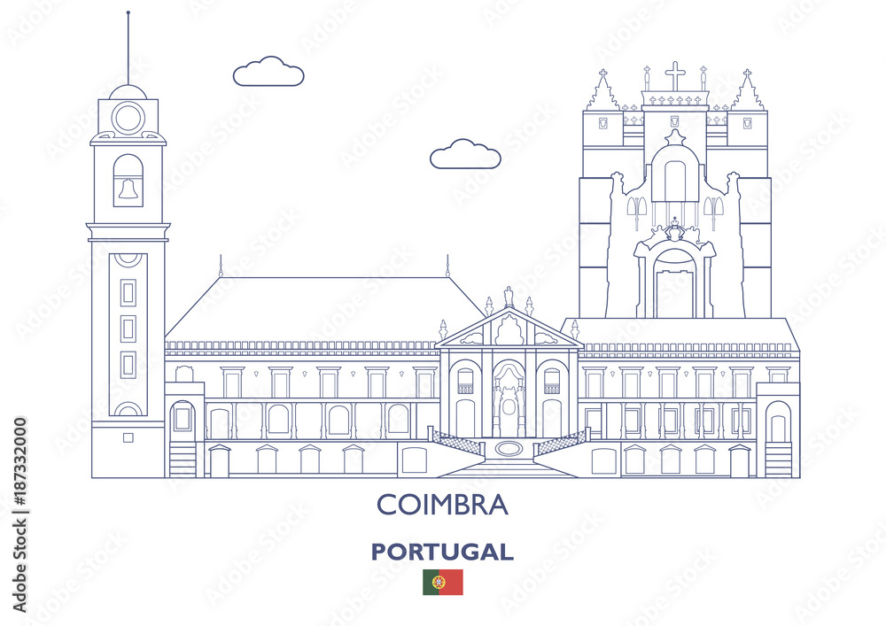 Coimbra Linear City Skyline, Portugal