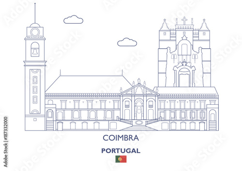 Coimbra Linear City Skyline, Portugal