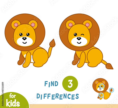 Find differences, Lion