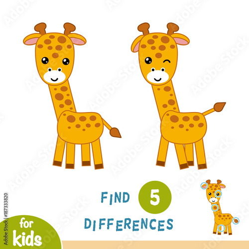 Find differences, Giraffe