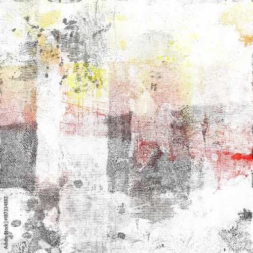 Grunge multicolor abstract dripping on cotton background.