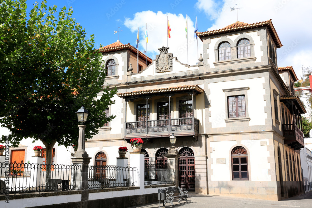 Naklejka premium Historic manor house in Teror on Gran Canaria Island, Canary Islands, Spain