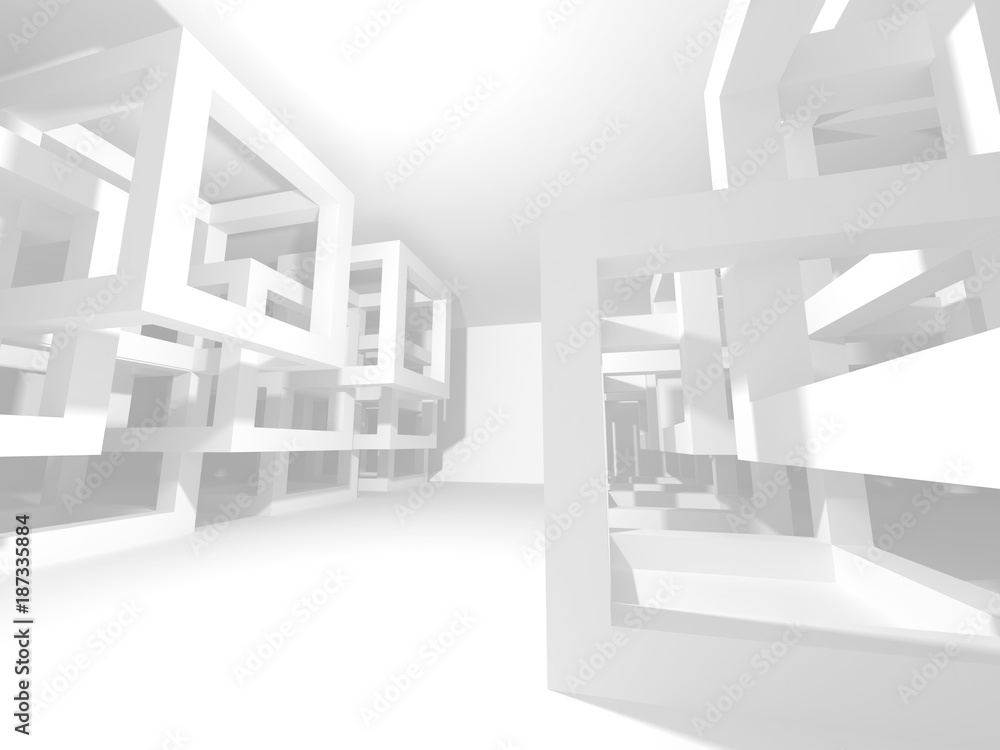 Abstract Modern White Architecture Background Abstract Modern White Architecture Background