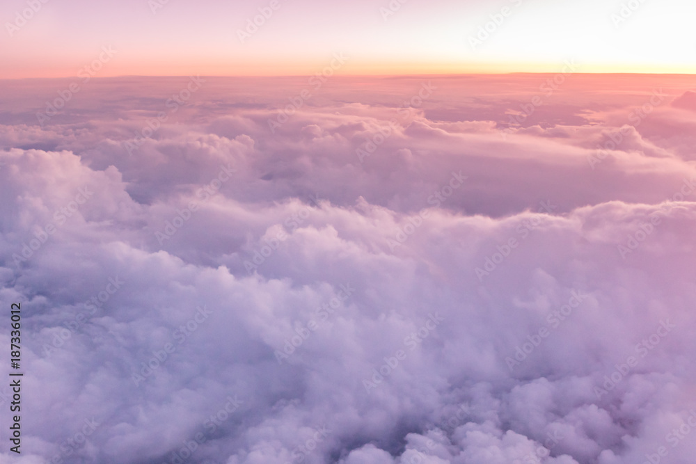 Naklejka premium Bird eye view of upper cloud´s layer.