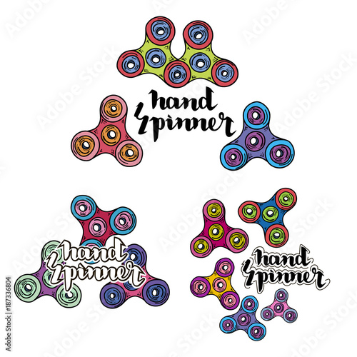 Hand spinner emblems.