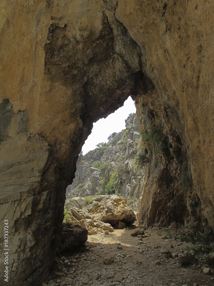 Samaria kloof op eiland Kreta