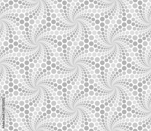 Seamless gray vector pattern with dots.