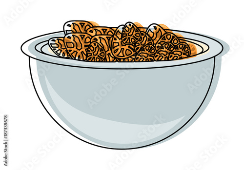 bowl with cereal icon 