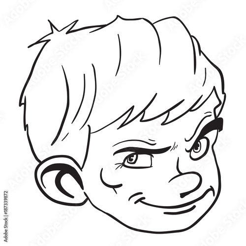 boy head black