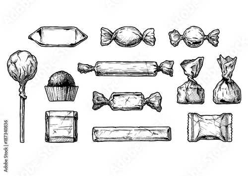 illustration of different sweets