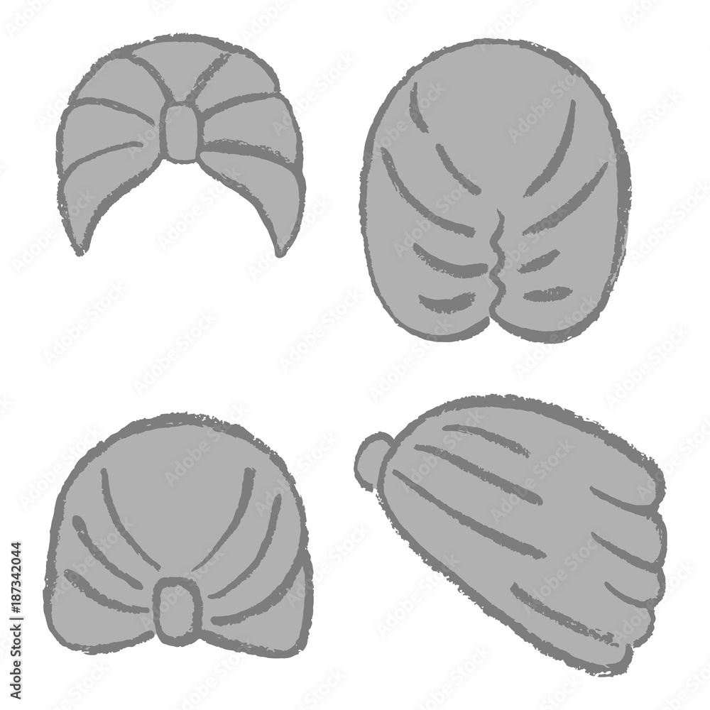 Turban or shower cap template Turban or shower cap template